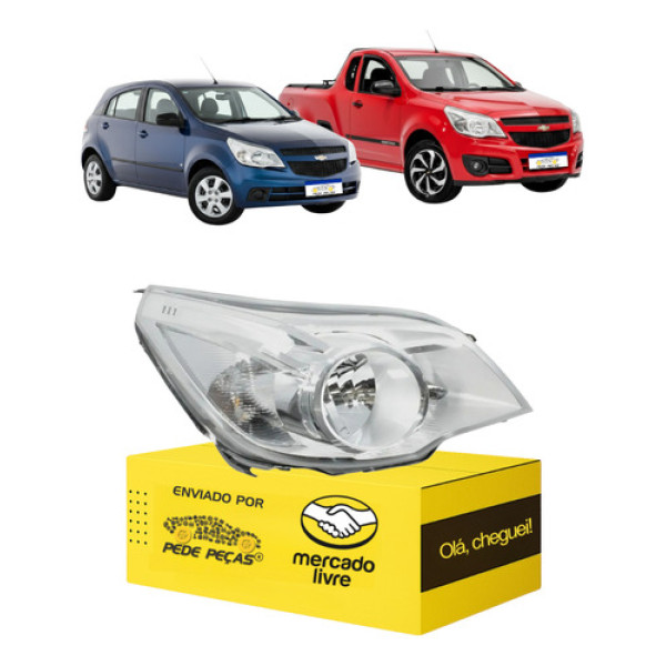Farol Agile Montana Cromado 2010 2011 2012 2013 2014 A 20