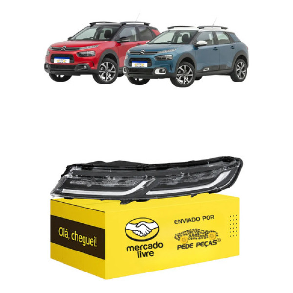 Farol C4 Cactus 2019 2020 2021 2022 23 2024 Drl Superior L.e Esquerdo/motorista