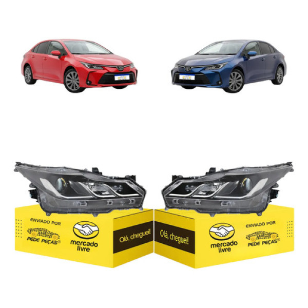 Farol Toyota Corolla Xei 2020 21 A 2026 Elétrico C/led Par Ambos Lados
