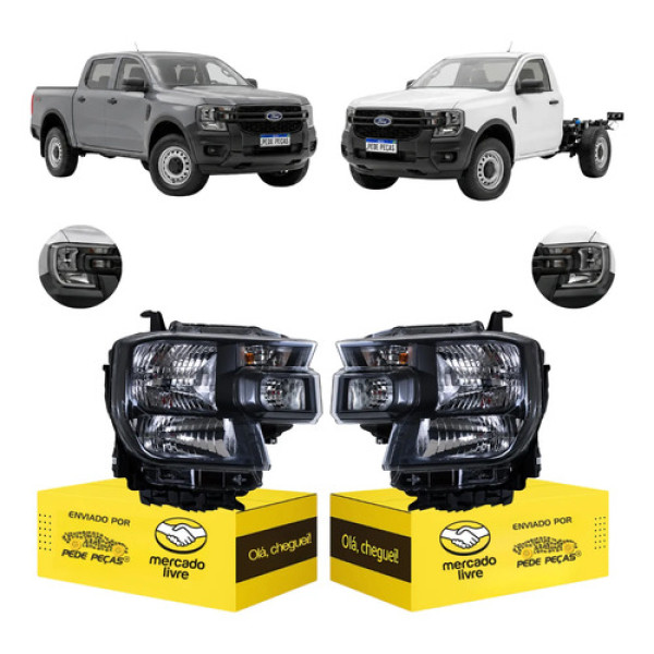Par Farol Ford Ranger 2024 2025 2026 S/led Xl Chassi Ambos Lados