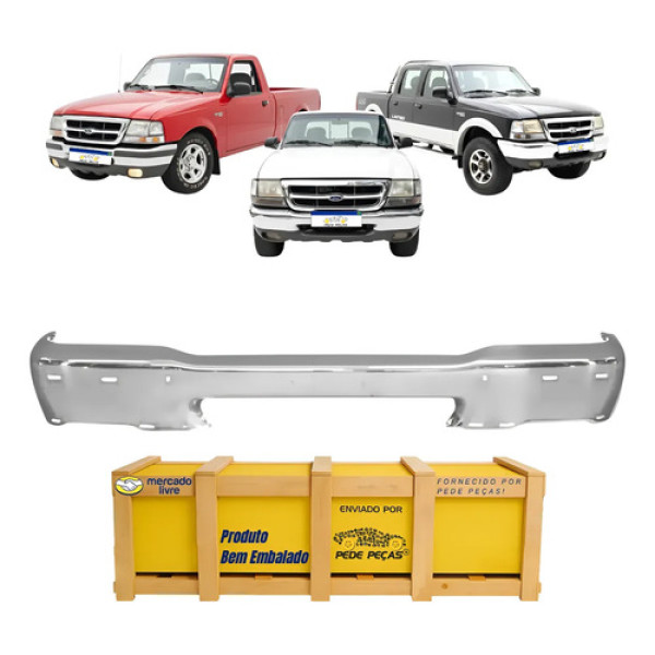 Parachoque Dianteiro Ford Ranger Xl Xlt 1998 A 2004 C/furo Cromado