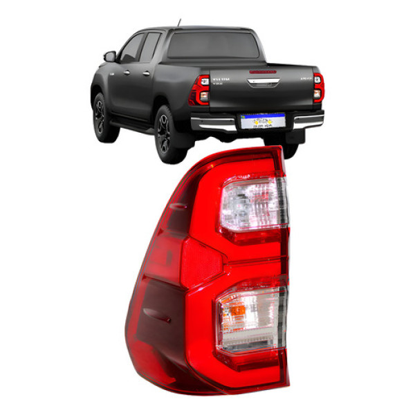 Lanterna Esquerda Sinaleira Hilux 2021 2022 2023 24 2025 Esquerdo/motorista Vermelho