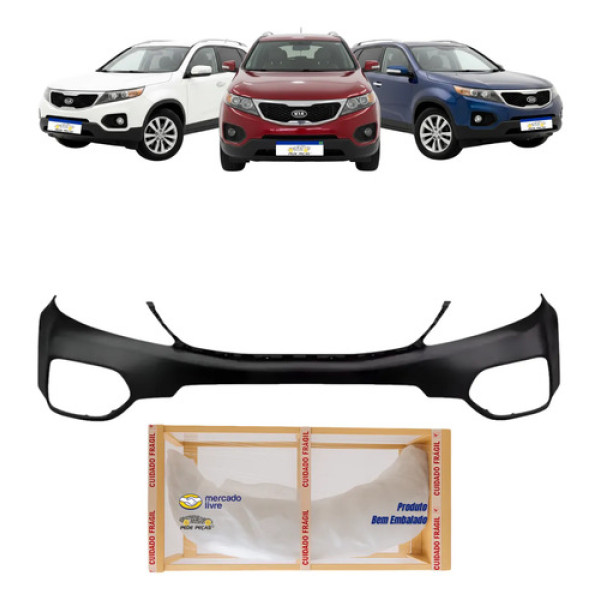 Parachoque Dianteiro Kia Sorento 2010 2011 2012 2013 Novo Preto