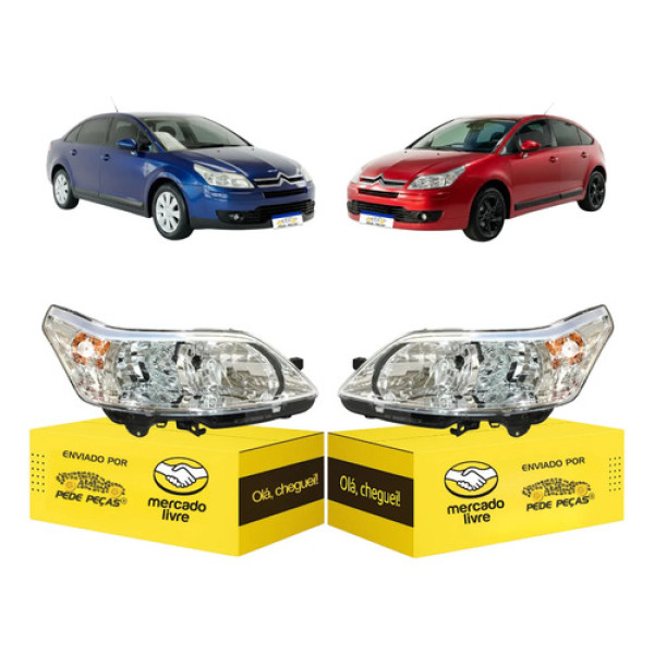 Par Sinaleira Citroen C4 Pallas 2007 08 09 10 11 12 2013 Ambos Lados