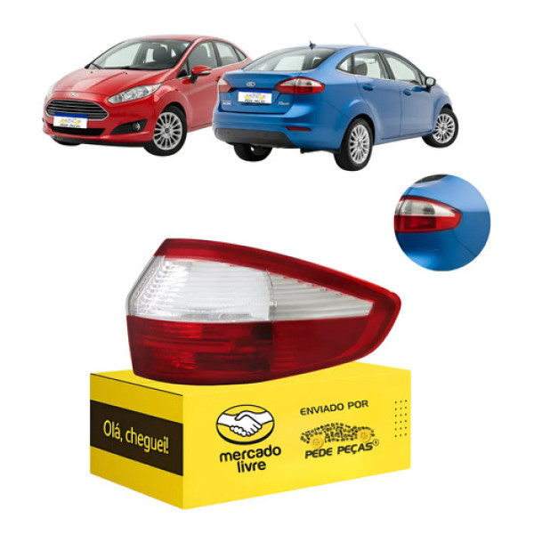 Lanterna Canto Ford Fiesta New Sedan 2014 2015 2016 2017 L.d Direito/passageiro Cristal