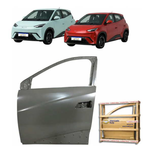 Porta Dianteira Byd Dolphin Mini Ev Gs 2024 2025 2026 L.e Dianteira Esquerdo Motorista Cinza