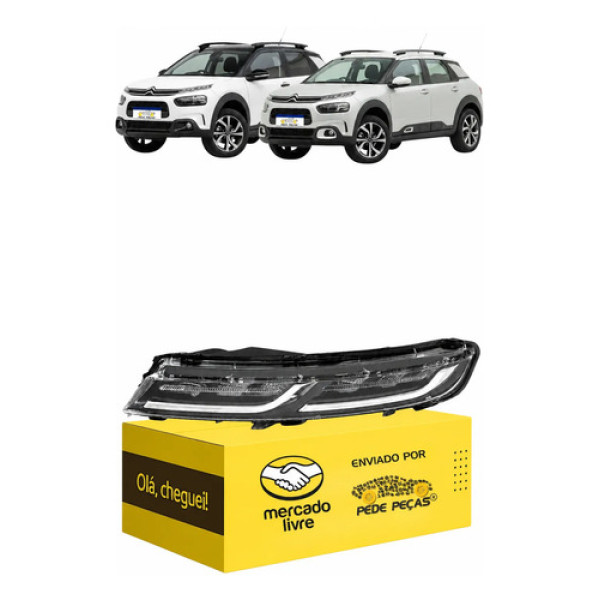 Farol C4 Cactus 2019 2020 2021 2022 23 2024 Superior Drl Le Esquerdo/motorista