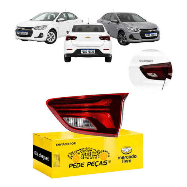 Sinaleira Traseira Tampa Gm Onix Plus 2020 A 2025 S/led Ld Direito/passageiro Vermelho Cristal