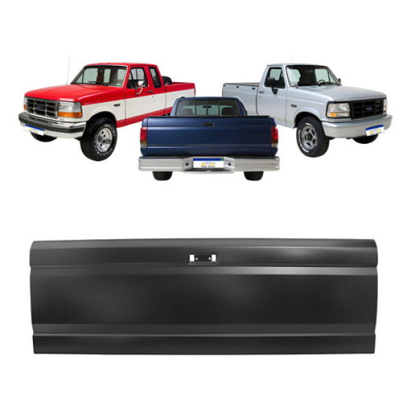 Tampa Traseira F-1000 1993 1994 A 1997 Lisa S/relevo Preto Preto