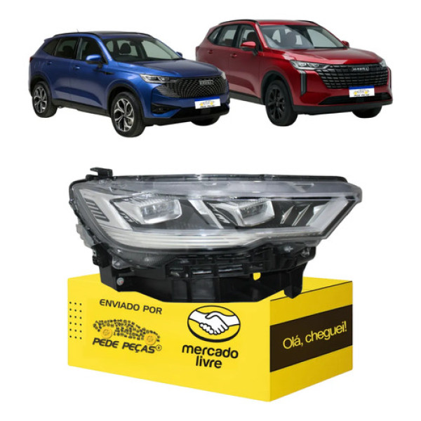 Farol Gwm Haval H6 2023 2024 A 2026 Full Led Novo L.d Direito/passageiro