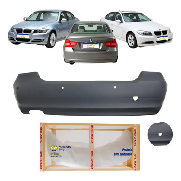Parachoque Traseiro Bmw 320i 2009 2010 2011 2012 C/f Sensor
