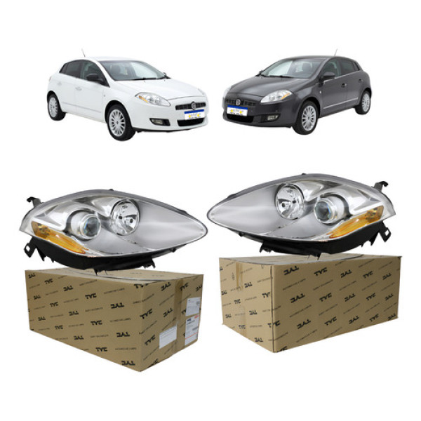 Par Farol Eletrico Fiat Bravo 2011 A 2016 Pisca Ambar Novo Ambos Lados