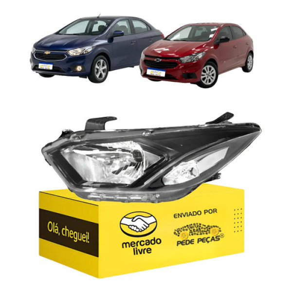 Farol Onix Prisma Ltz Activ 2017 2018 2019 20 2021 C/led L.e Esquerdo/motorista