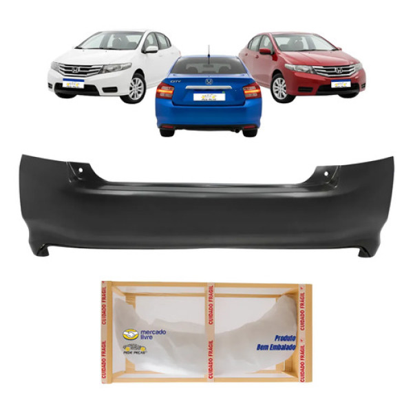Parachoue Traseiro Honda City 2013 2014 Dx Ex Lx Sport Novo