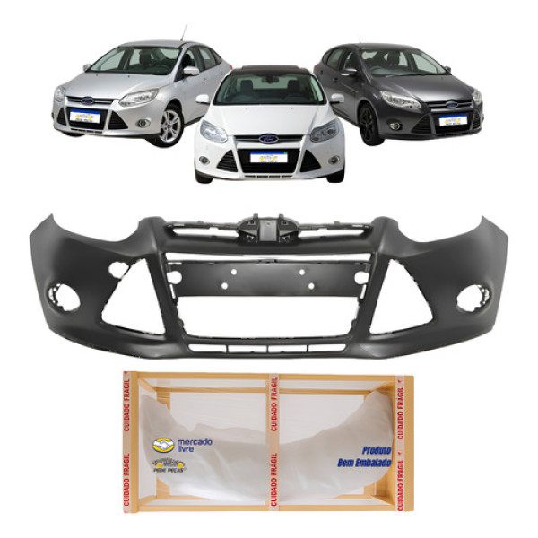 Parachoque Ford Focus 2014 2015 Hatch Sedan Preto