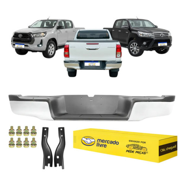 Parachoque Traseiro Toyota Hilux 2016 2017 2018 2019 A 2021