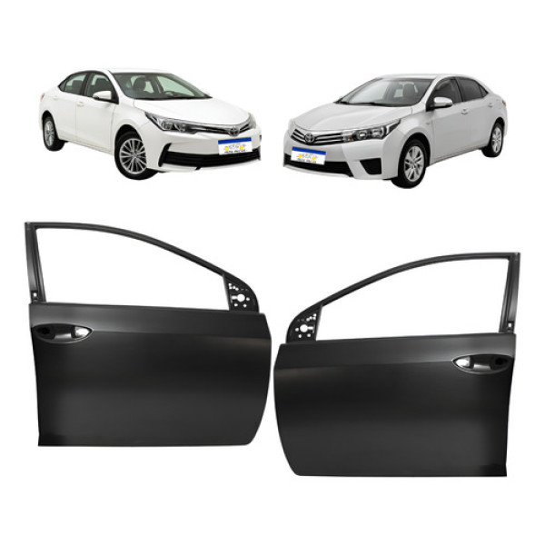 Par Porta Dianteira Corolla 2015 A 2019 Xei Gli Upper Xrs Dianteira Ambos Os Lados Preto