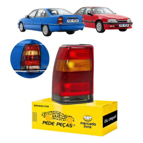 Lanterna Esquerda Chevrolet Omega 1992 93 94 95 96 97 1998 Esquerdo/motorista Tricolor
