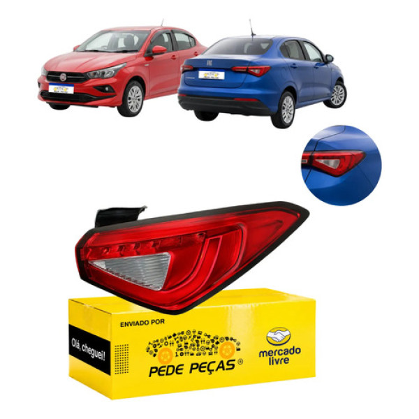 Sinaleira Traseira Fiat Cronos 2018 A 2026 Fumê Novo Ld Direito/passageiro Vermelho