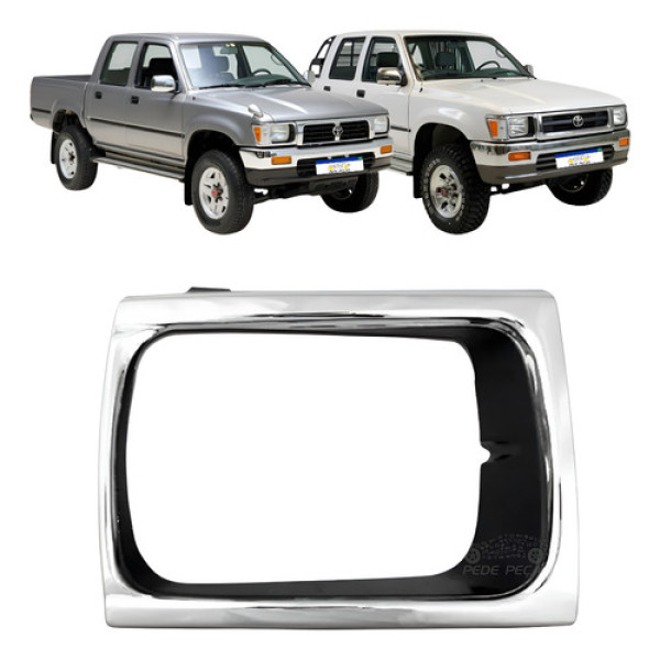 Aro Cromado Farol Direito Toyota Hilux 1992 1993 1994 A 2001