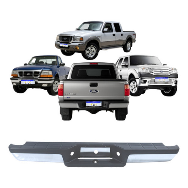 Parachoque Traseiro Ford Ranger 1998 A 2012 C/ Pisante 