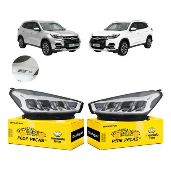 Par Farol Tiggo 8 2020 2021 2022 2023 2024 2025 Full Led Ambos Lados