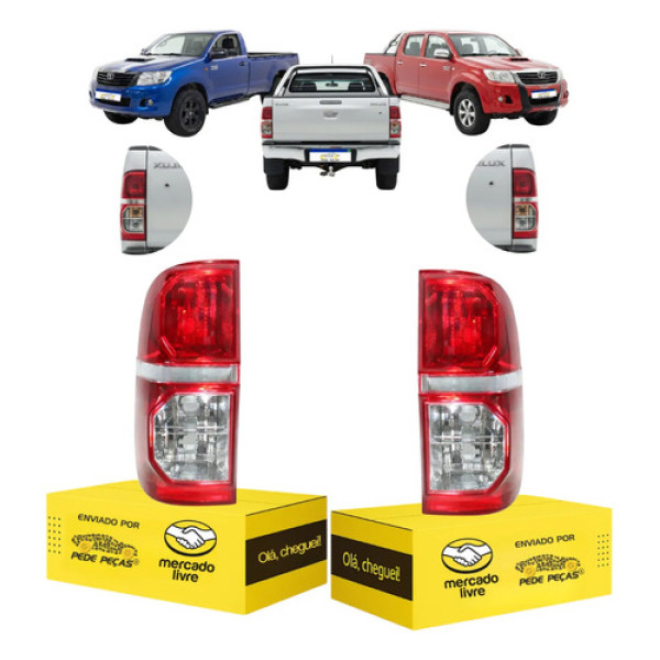 Par Lanterna Sinaleira Toyota Hilux Srv 2006 07 08 09 A 2015 Ambos Lados Cristal