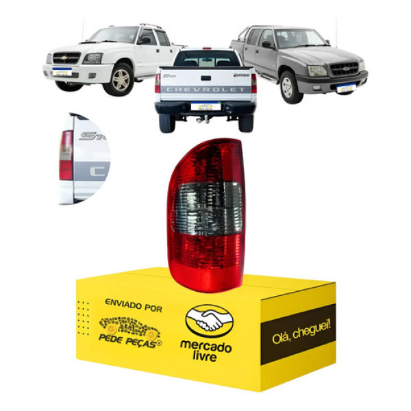 Sinaleira Traseira Chevrolet S10 2001 02 03 04 05 A 2008 Le Esquerdo/motorista