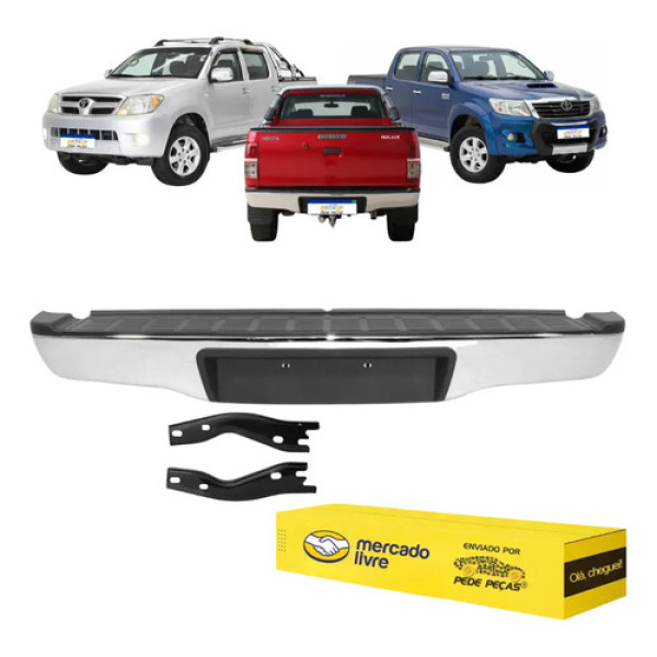 Parachoque Traseiro Hilux 2005 06 07 08 09 10 11 12 13 14 15