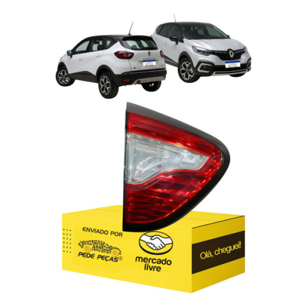 Lanterna Renault Captur 2017 2018 2019 20 21 2022 L.e Tampa Esquerdo Vermelho