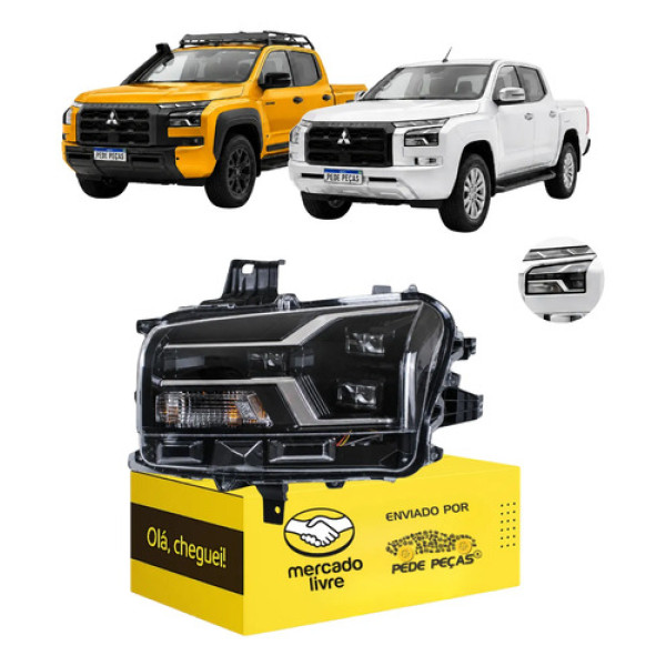 Farol Sinaleira Mitsubishi Triton 2026 Full Led Manual L.e Esquerdo/motorista