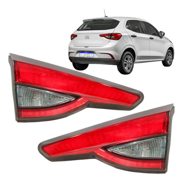 Par Lanterna Fiat Argo 2017 2018 2019 2020 2021 A 2024 Fumê Ambos Lados Fumê