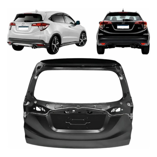 Tampa Porta Malas Honda Hr-v 2015 A 2021 4 Furos Placa Preto
