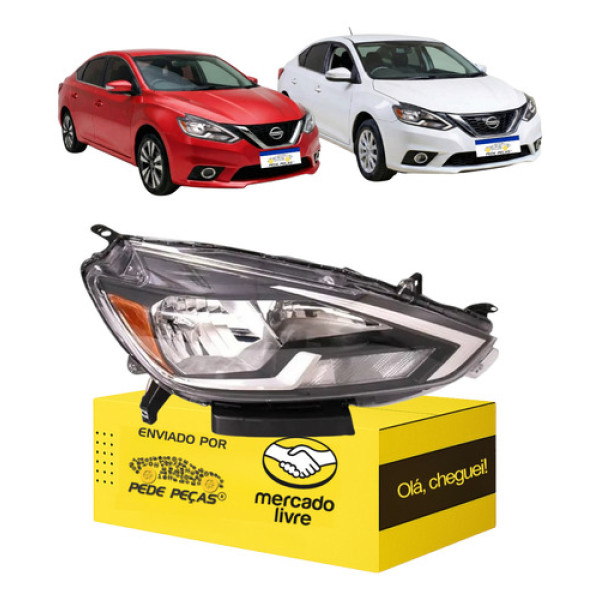 Farol Nissan Sentra 2017 2018 2019 2020 Sv S Sl Novo