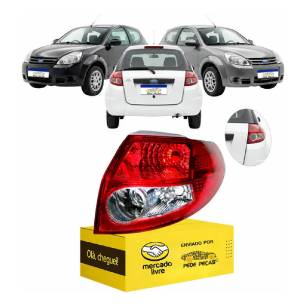 Sinaleira Traseira Ford Ka 2008 2009 2010 A 2013 L.d Direito/passageiro Vermelho