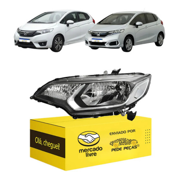 Farol Honda Fit 2015 2016 A 2021 Dx Lx Personal Novo Le Esquerdo/motorista