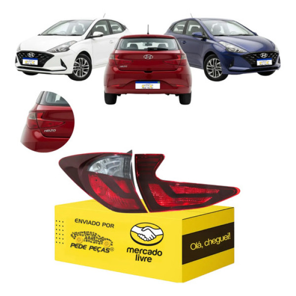 Lanterna Canto E Tampa Hb20 Hatch 2020 21 2022 Fume Le Esquerdo/motorista Fumê