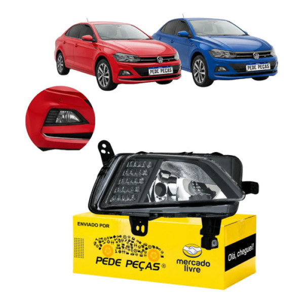 Farol Milha Auxiliar Cibie Vw Virtus 2018 19 A 2022 C/led Ld Cristal