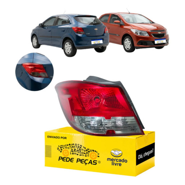 Sinaleira Traseira Onix 2012 2013 2014 2015 2016 Lt Fumê Le Esquerdo/motorista Vermelho