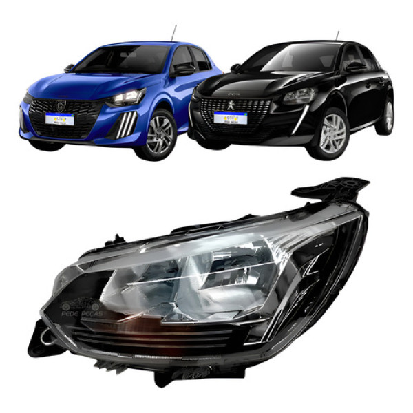 Farol Peugeot 208 2020 2021 2022 2023 2024 2025 Sem Led Le Esquerdo/motorista
