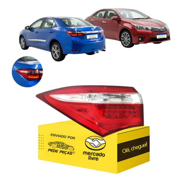 Lanterna Sinaleira Canto Corolla Xei 2015 16 2017 C/led Le Esquerdo/motorista Cristal