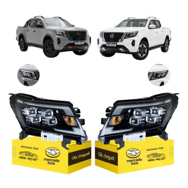 Par Farol Nissan Frontier 2023 A 2025 Foco Duplo C/projetor