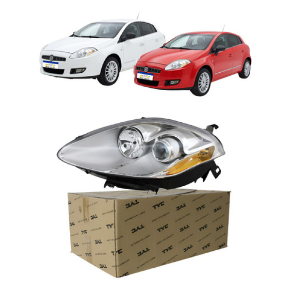 Farol Pisca Ambar Fiat Bravo 2011 A 2016 Lado Motorista Novo Esquerdo/motorista