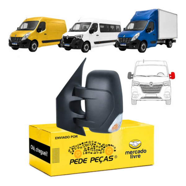 Retrovisor Renault Master 2013 2014 A 2026 Elétrico Novo Le