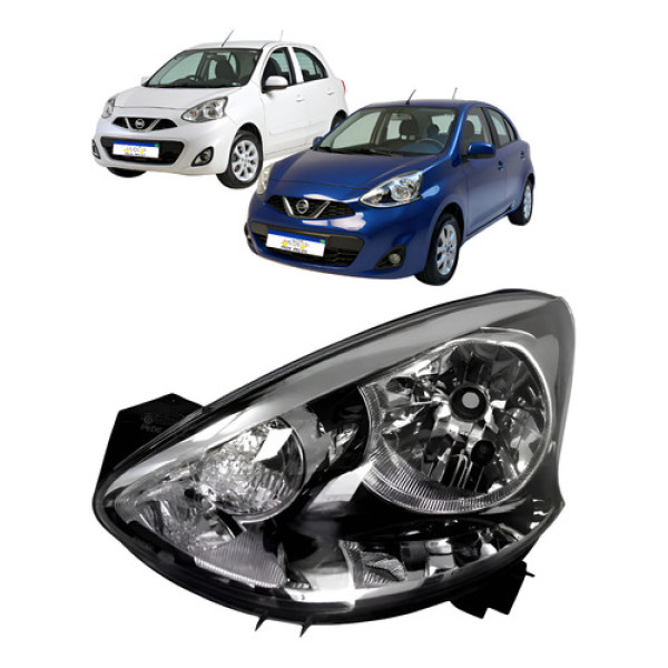 Farol Le Nissan March 2015 2016 A 2020 Sv Sl S Conforto Rio Esquerdo/motorista