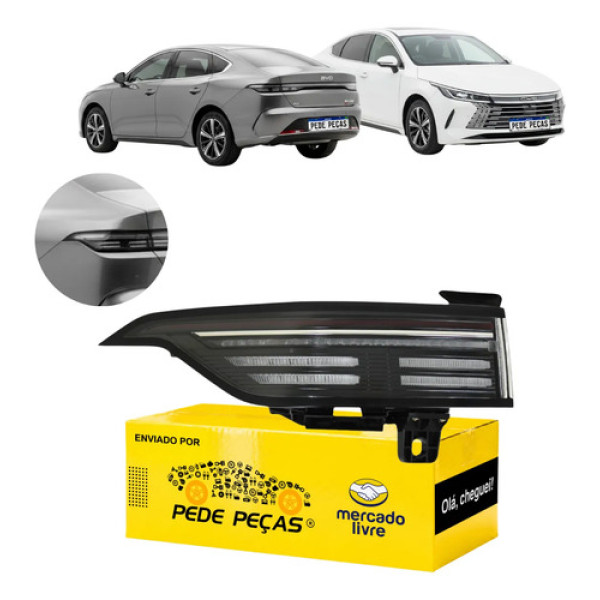 Lanterna Canto Byd King 2024 2025 26 2027 Full Led Nova Le Esquerdo/motorista Fumê