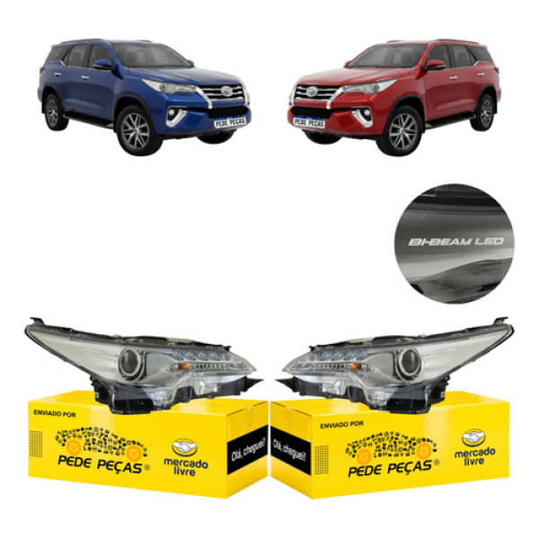 Par Farol Toyota Sw4 2016 2017 2018 2019 2020 C/led Ambos Lados