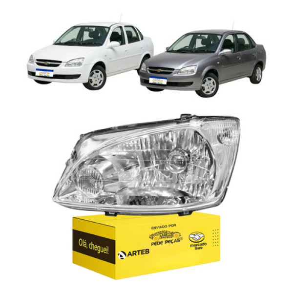Farol Chevrolet Classic 2011 2012 2013 2014 15 2016 Arteb Le Esquerdo/motorista