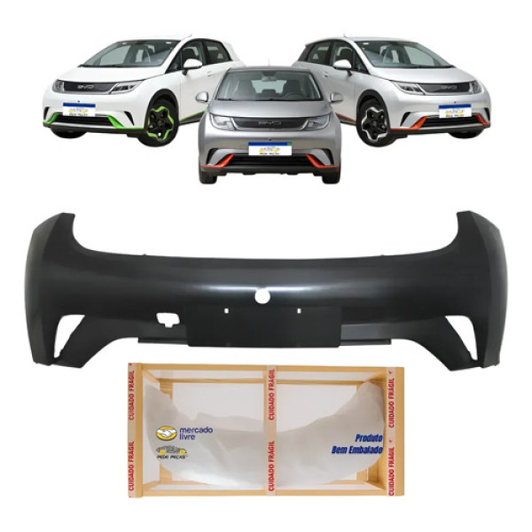 Parachoque Dianteiro Byd Dolphin 2023 A 2025 C/tampa Reboque Preto