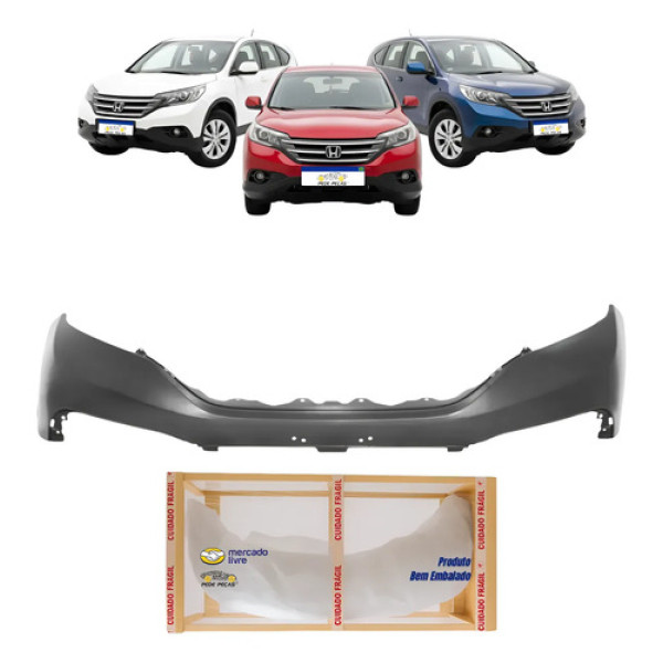 Parachoque Dianteiro Superior Honda Crv 2012 2013 2014 Novo Preto